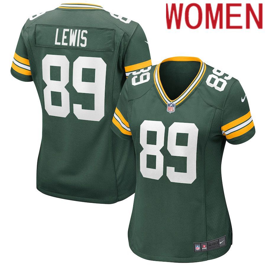 Women Green Bay Packers #89 Marcedes Lewis Nike Green Game NFL Jersey->women nfl jersey->Women Jersey
